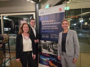 Anne van Boxel, Patrick Anders und Bettina Warnecke beim UVR Empfang, Bild: Alexander Heinz