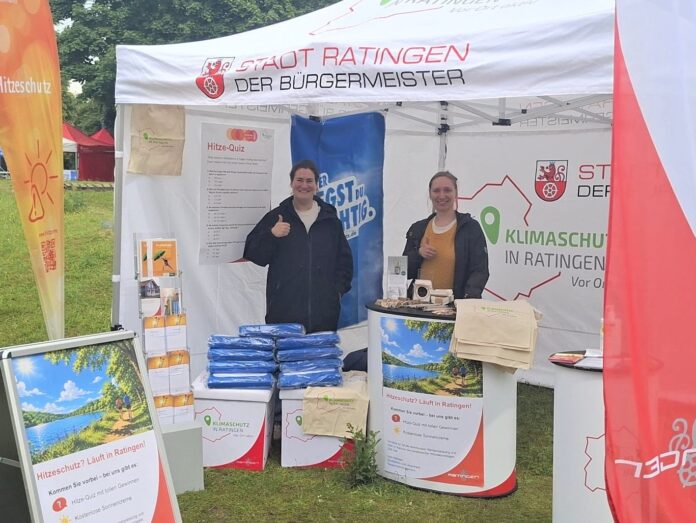 2026-06-18Hitzeschutz Aktionsstand des städtischen Klima-Teams zum Thema Hitze beim Firmenlauf am 11. Juni am Grünen See. Foto: Stadt Ratingen