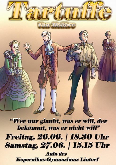 Tartuffe Der Flyer zum Stück, Bild: Theater AG KGL