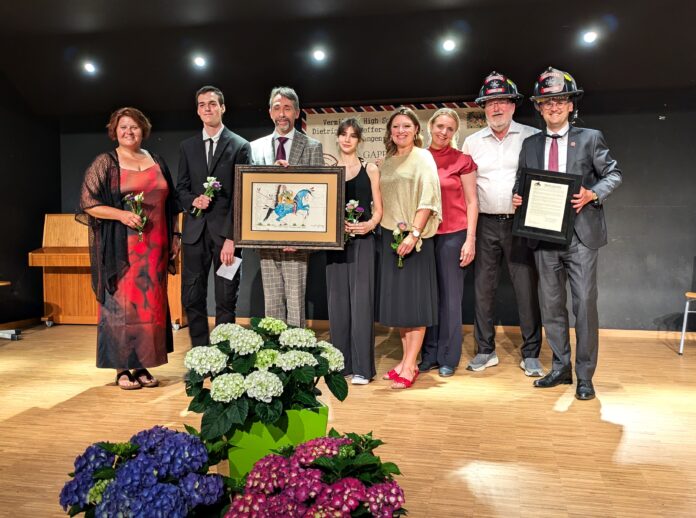 2026-07-11abschließendes GruppenFoto Empfang DBG Begrüßung der Delegation aus Vermillion durch Bürgermeister Patrick Anders, Bild: Stadt Ratingen