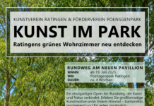 „Kunst im Park“: Ratingen zeigt Kunst unter freiem Himmel Flyer der Veranstaltung