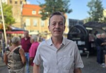 Stammtisch der Bürger Union Rainer Vogt, Fraktionsvorsitzender der BU in Ratingen, Bild: Alexander Heinz
