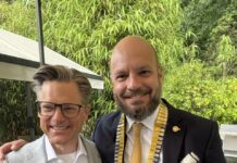 Rotary Club Ratingen: Philip Söhngen tritt Nachfolge von Jan Link an Philip Söhngen (rechts) übernahm das Rotary Präsidentenamt von Jan Link, Bild: Privat