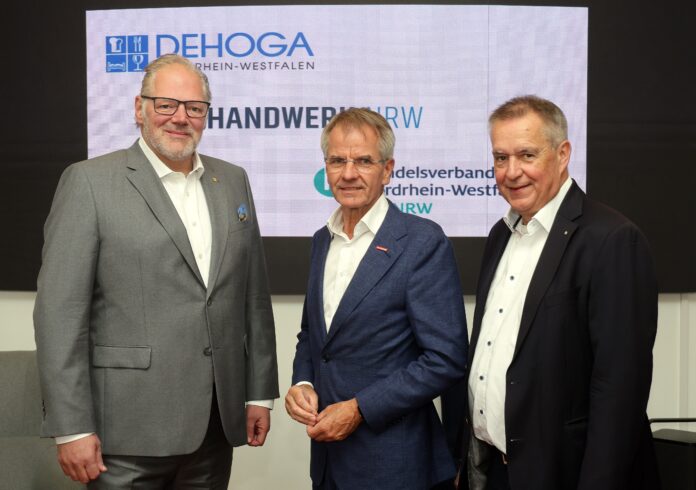 Minijobaus_Patrick Rothkopf_Andreas Ehlert_Dirk Wittmer Warnen eindringlich vor der Gefahr für den Arbeitsmarkt durch ein Minijobaus, Patrick Rothkopf, Andreas Ehlert, Dirk Wittmer, Bild: Alois Müller