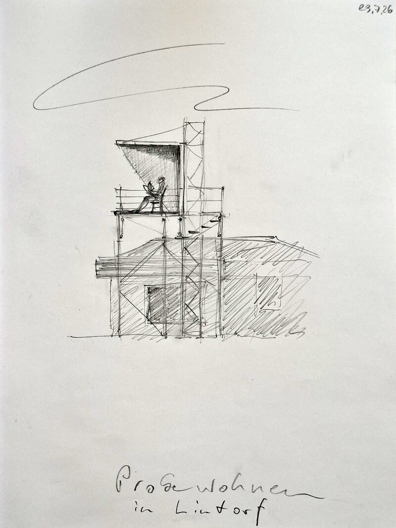 Der Entwurf der Installation als Skizze, Bild: Kunstbüdchen