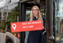 Fußweg verkürzen: Rheinbahn ermöglicht Ausstieg nach Wunsch Die Rheinbahn bietet den Service "Halt auf Wunsch an". Foto: Rheinbahn