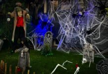 Zeit zum Gruseln: Halloween-Haus in Mettmann eröffnet Maurice Giebisch hat auch in diesem Jahr sein Zuhause in ein Horror-haus verwandelt. Foto: Iljana Strenger